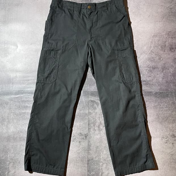 CARHARTT 칼하트 빈티지 하프밴딩 블랙 카고 팬츠