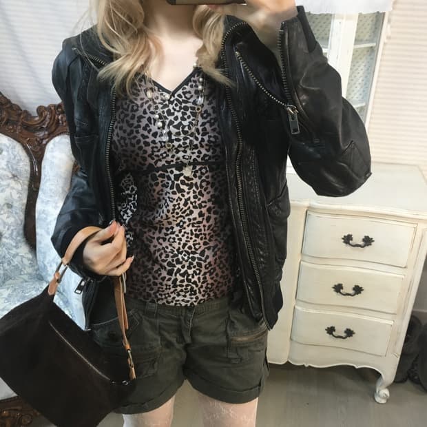 japanese vintage black leather bomber jk