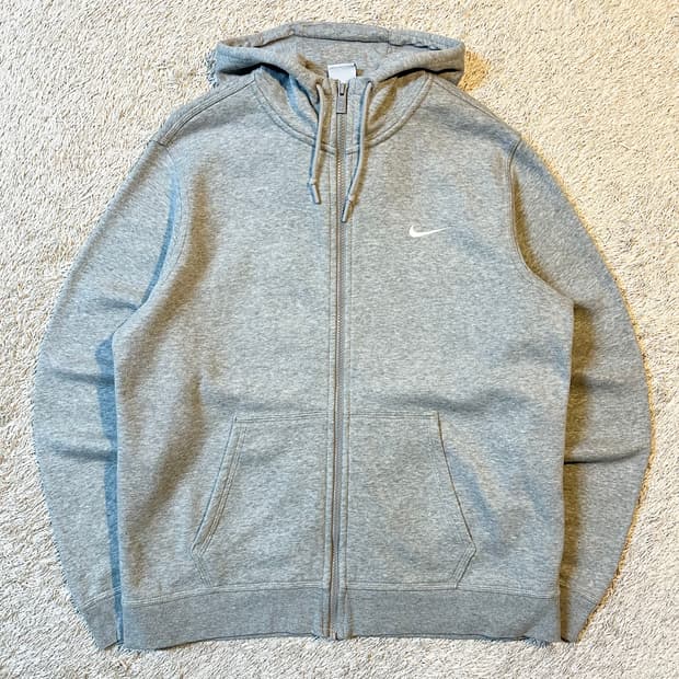 나이키 신형 스우시 기모 플리스 풀집 후드집업 그레이