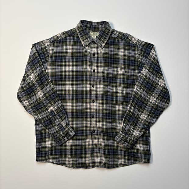 [L] 엘엘빈 체크패턴 셔츠 (green/beige)