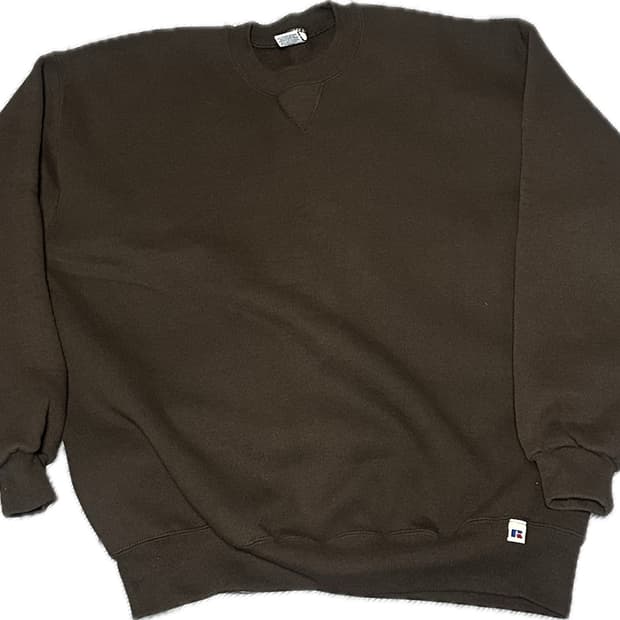 90s 러셀 스웻셔츠 usa xl 브라운