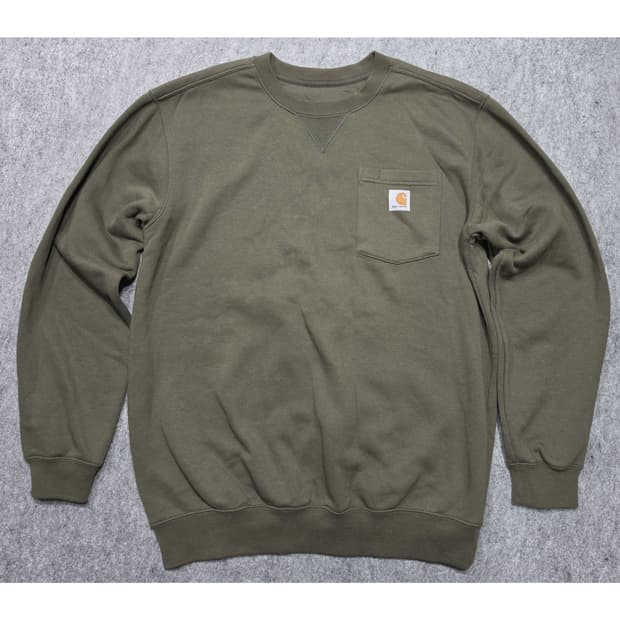 칼하트 크루넥 포켓 스웻셔츠 맨투맨 모스 오리지날핏 M
