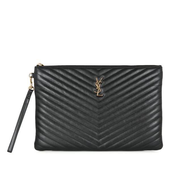 생로랑 모노그램 마테라쎄 클러치 라지 스트랩 파우치 440222