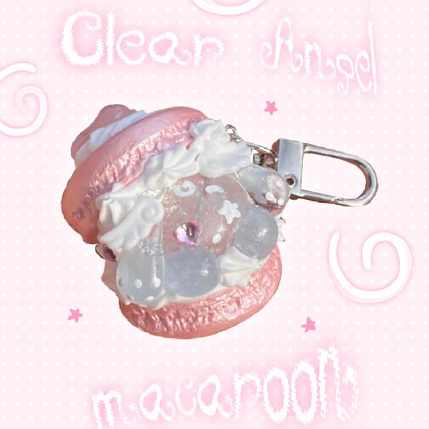 클리어엔젤마카롱 키링(clearangel macaroon keyring)