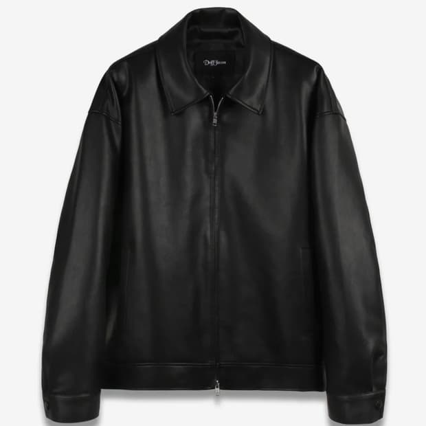 도프제이슨 오버핏 비건레더 싱글 자켓 2XL