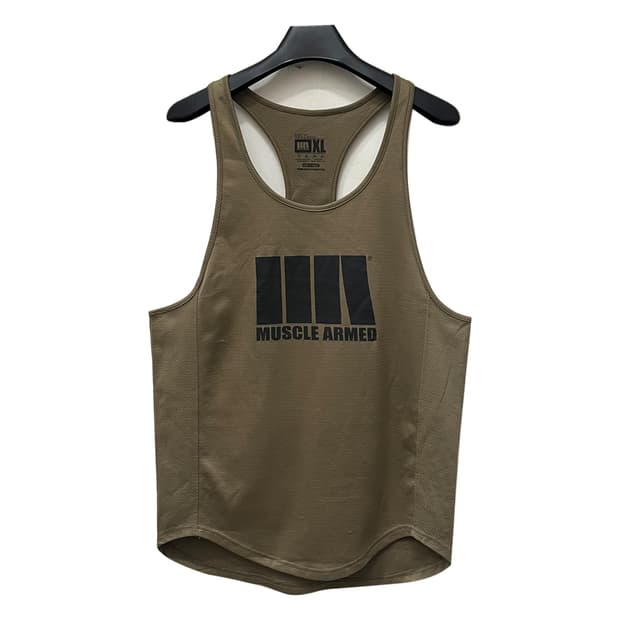 머슬암드 드라이 올리브카키 탱크탑 나시 XL