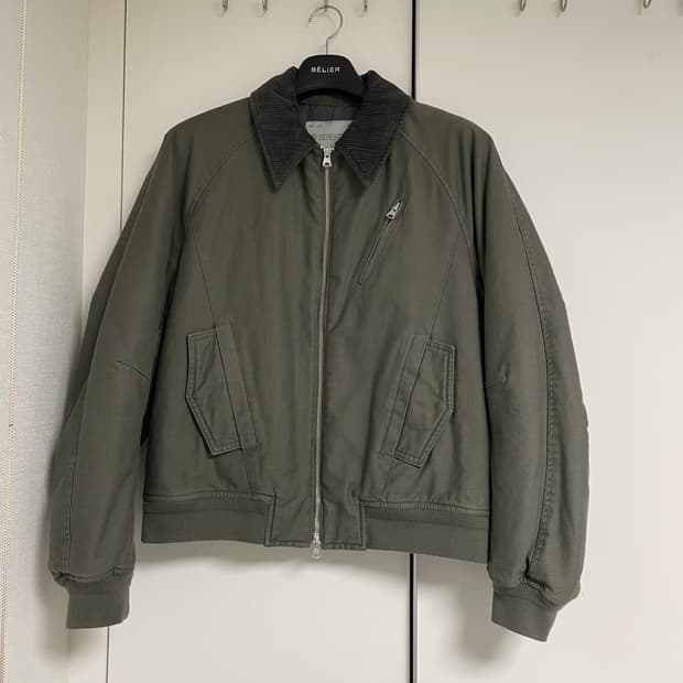 (100) 벨리에 네오 시티 플라이트 자켓 올리브