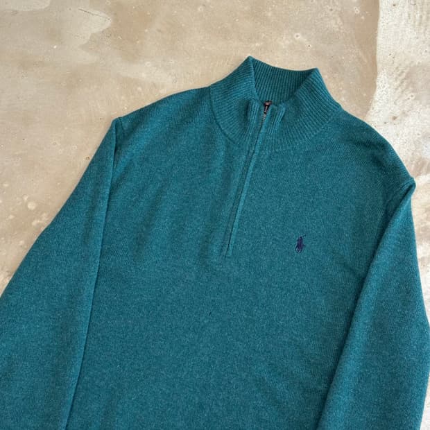 L 폴로랄프로렌 울 반집업 니트