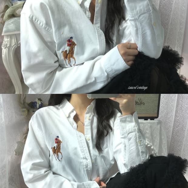 Polo white big pony shirt