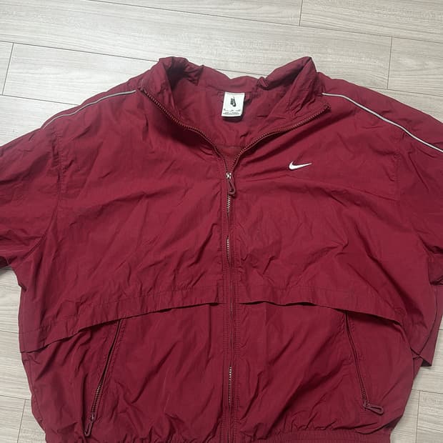 나이키 스우시 트랙 버건디 자켓 XL
