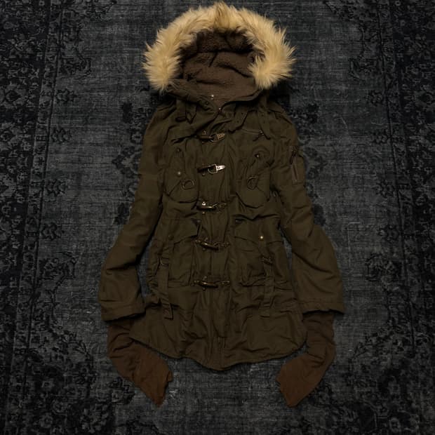 Sly 00s archive trimming fur military ja