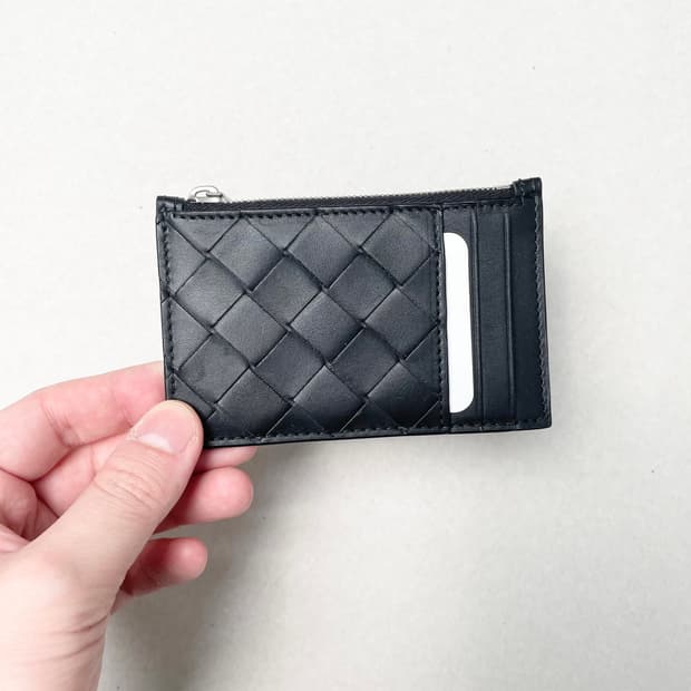 (정품/새상품) 보테가베네타 인트레치아토  지퍼 카드 지갑