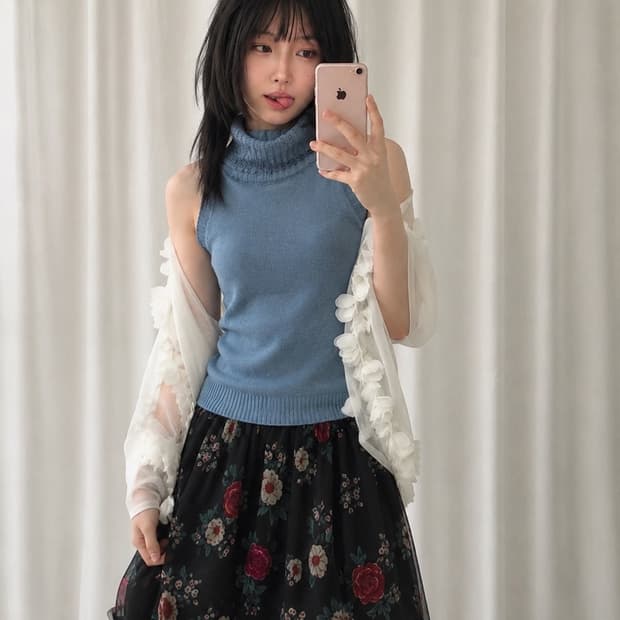 White flower cardigan cody set (3pc)