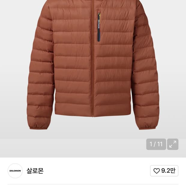 살로몬 엑스 퓨즈 후드 다운 자켓 어텀(XL)