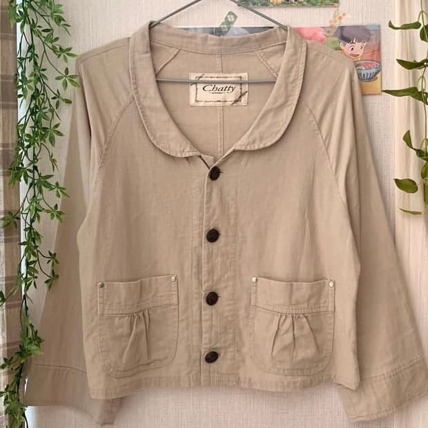 둥근카라 린넨 자켓