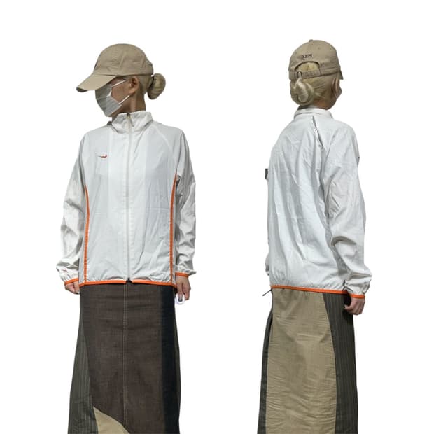 나이키 화이트 바람막이 사이드 라인 트랙 자켓 M