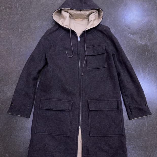 랄프로렌 폴로 우먼스 리버시블 후드 코트 자켓 브라운 베이지 S