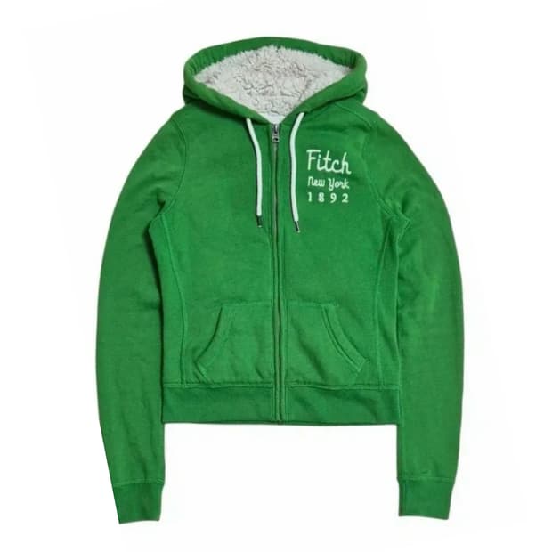 💚아베크롬비 보아털 그린 후드집업💚