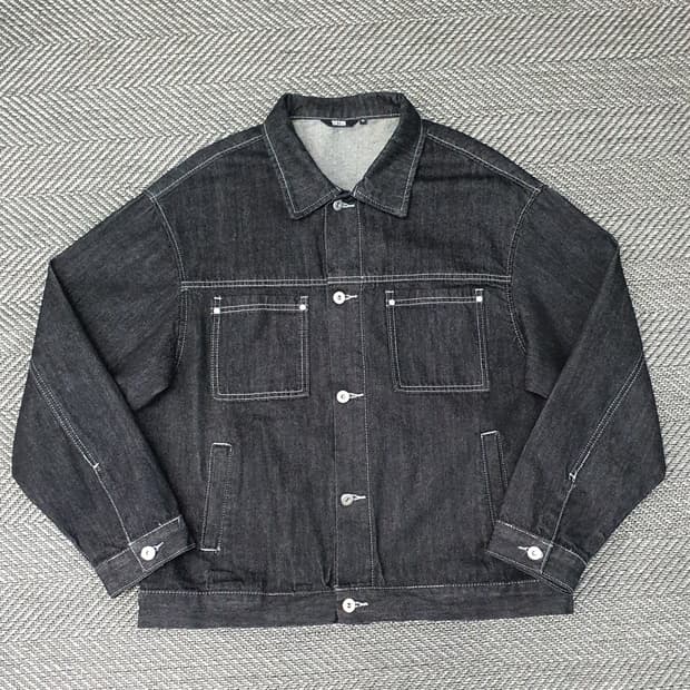 트릴리온 흑청 데님 청자켓 남자105