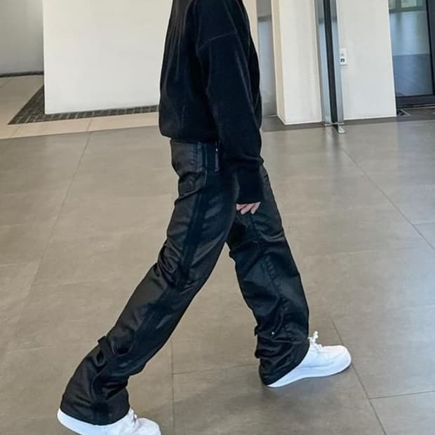 헤아 블랙 가죽팬츠 3