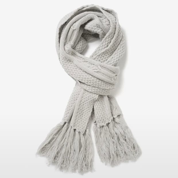 밀로 우먼 케이블 프린지 머플러