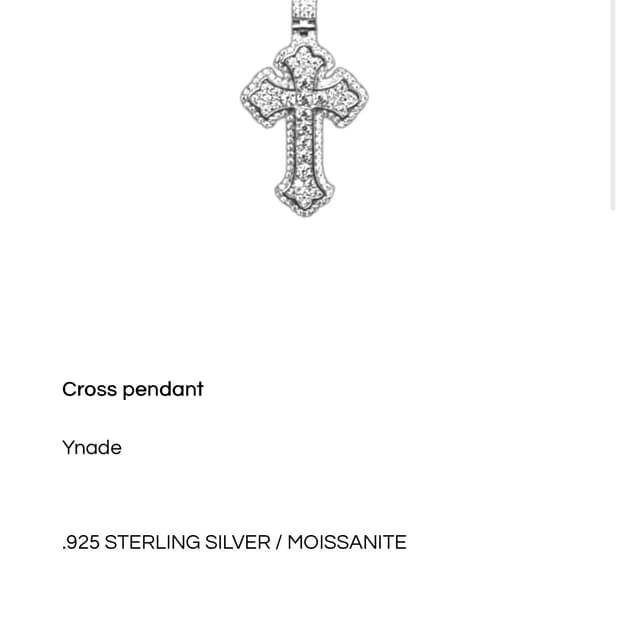 ynade 모이사나이트 크로스팬던트