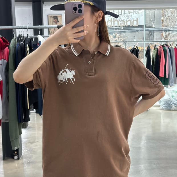 폴로랄프로렌 빅포니 넘버링 Pk 반팔티 브라운