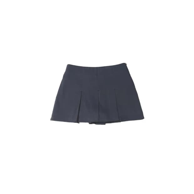 그린씨 mini pleats skirt s [gray]