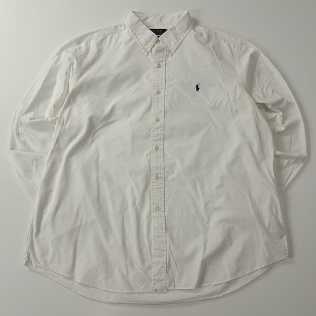CA643 2XL 폴로 커스텀핏 화이트 셔츠 남방