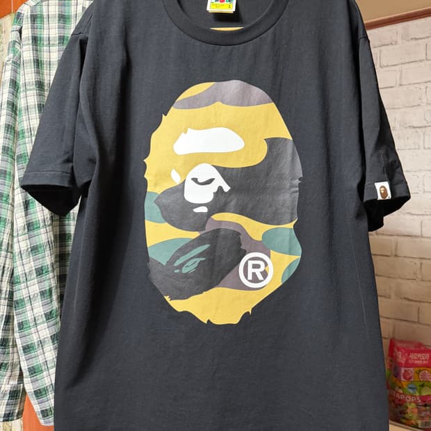 베이프 카모 티셔츠 L