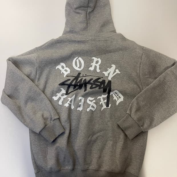 스투시 Born Raised 후드티 L 회색