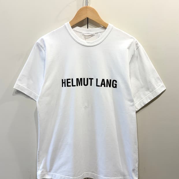헬무트랭 로고 프린팅 반팔 티셔츠