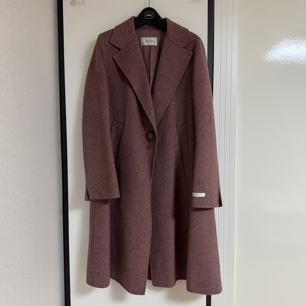 sjsj 울 캐시미어 혼방 코트