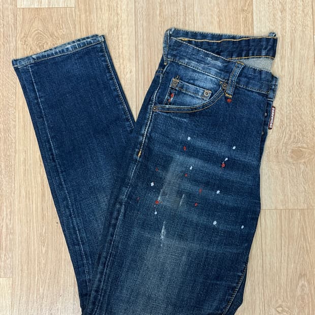 디스퀘어드2 페인트 워싱 청바지 46