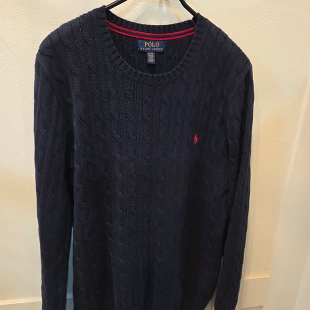 폴로 랄프로렌 네이비 케이블 니트 XL