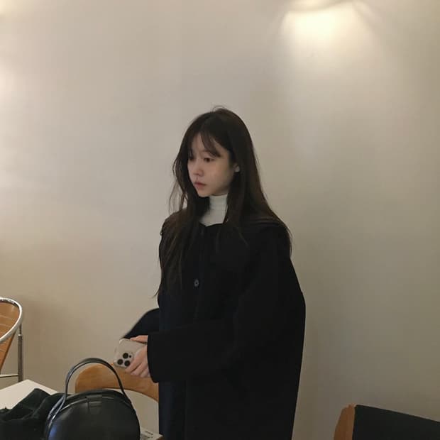 매니매니모드 클래식 후드코트 네이비 