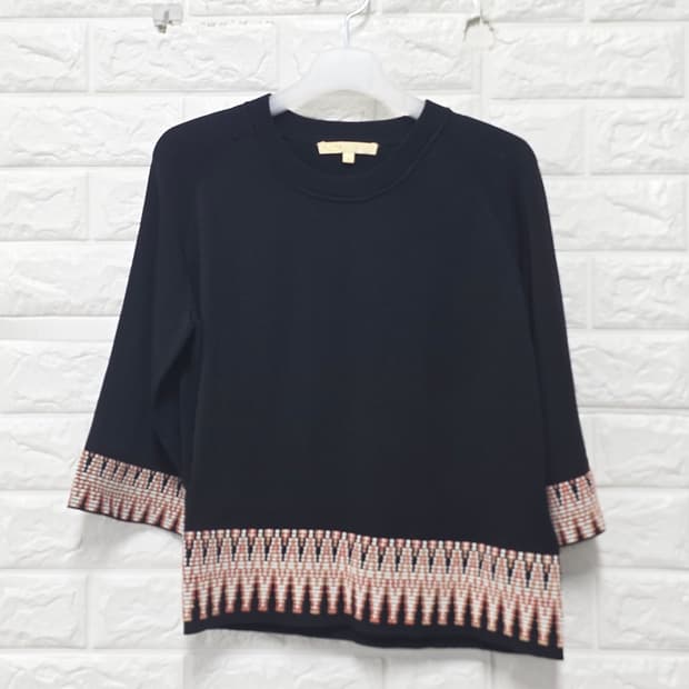 마쥬 블랙 패턴 블라우스 1사이즈