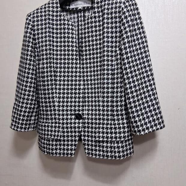 크리스찬 디올 숏쟈켓 하운드투스체크 숏쟈켓 춘추 슬림하게77 통66