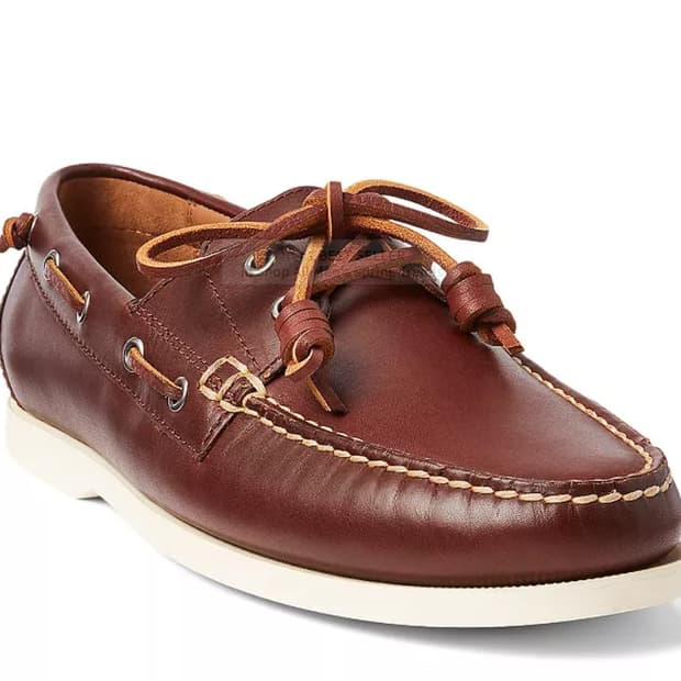 [새상품/9.5D] 폴로 머튼 레더 보트 슈즈 팝니다.