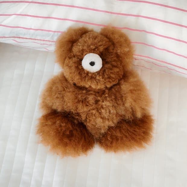 M 25cm)아르떼 알파카 테디베어 곰인형 브라운