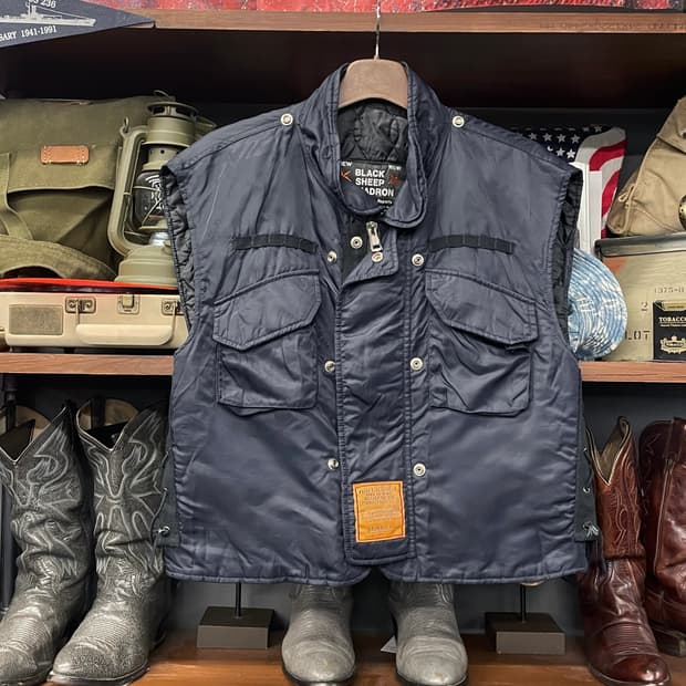 Schott 쇼트 플라이트 타입 가먼트 내피 퀼팅 조끼 베스트 N58