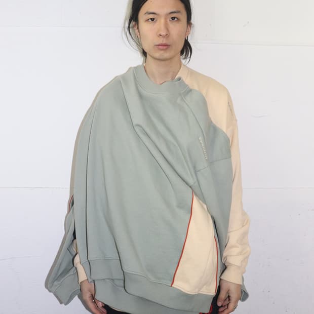 와이프로젝트 18AW 더블 레이어 스웻셔츠 옐로우 & 그린