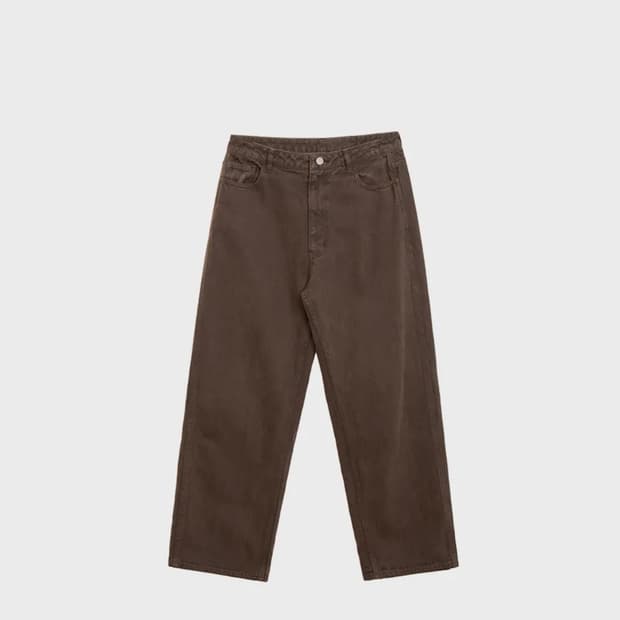 WIDE DYEING DENIM PANT(deep brown) 3size