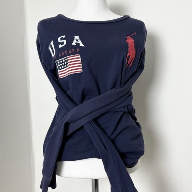 폴로 빅포니 성조기 롱슬리브