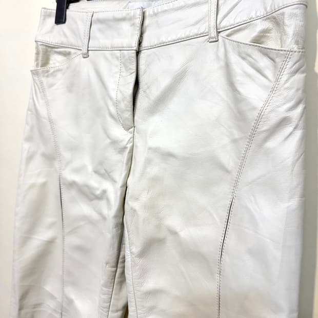 RITSUKO SHIRAHAMA 레더 팬츠 로우라이즈(28)