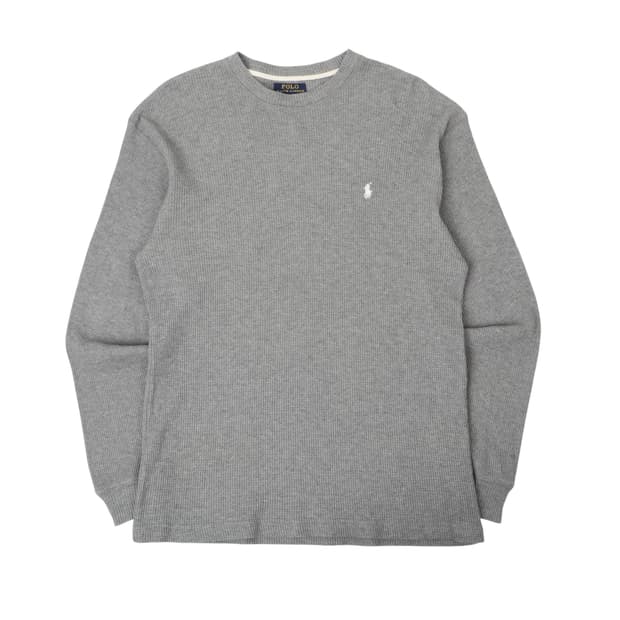 폴로 랄프로렌 그레이 와플 롱슬리브 티셔츠