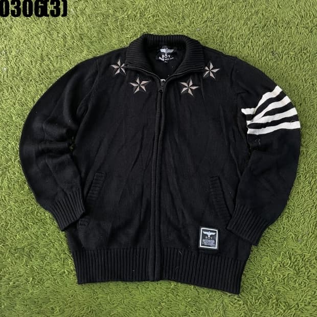 보이런던 니트 집업 자켓