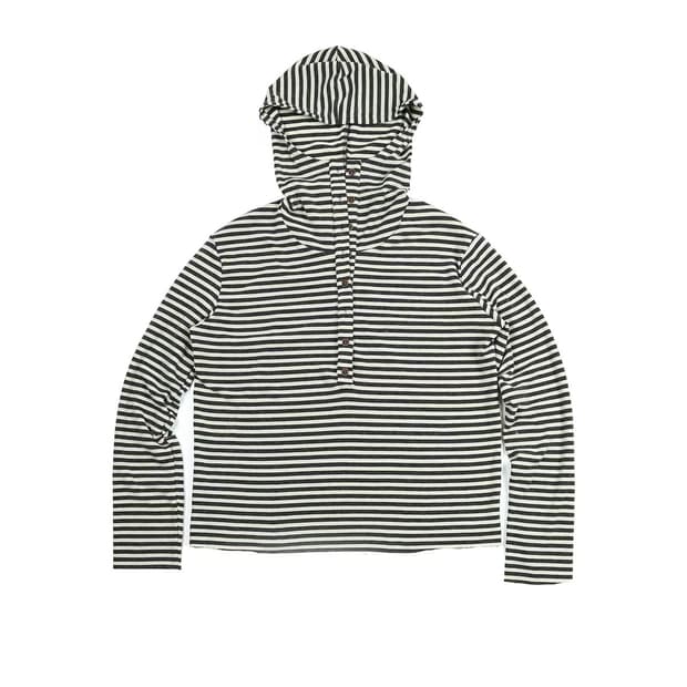 Stripe Hooded Long Sleeve T
