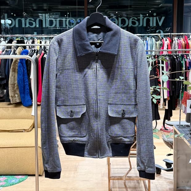 돌체앤가바나 블랙 자가드 G-1 블루종 자켓