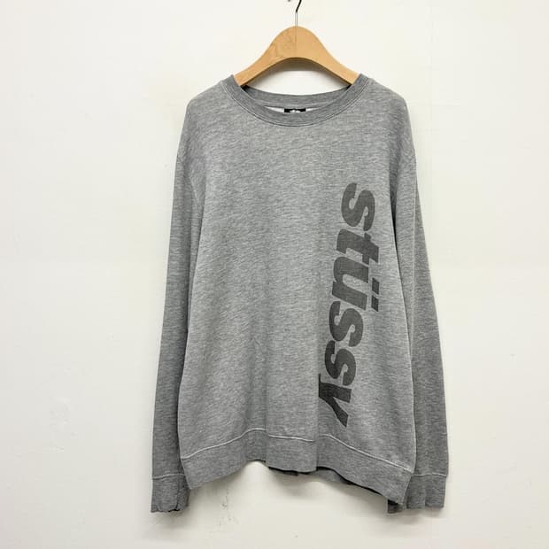 스투시 Stussy 그레이 맨투맨 티셔츠(made in usa)